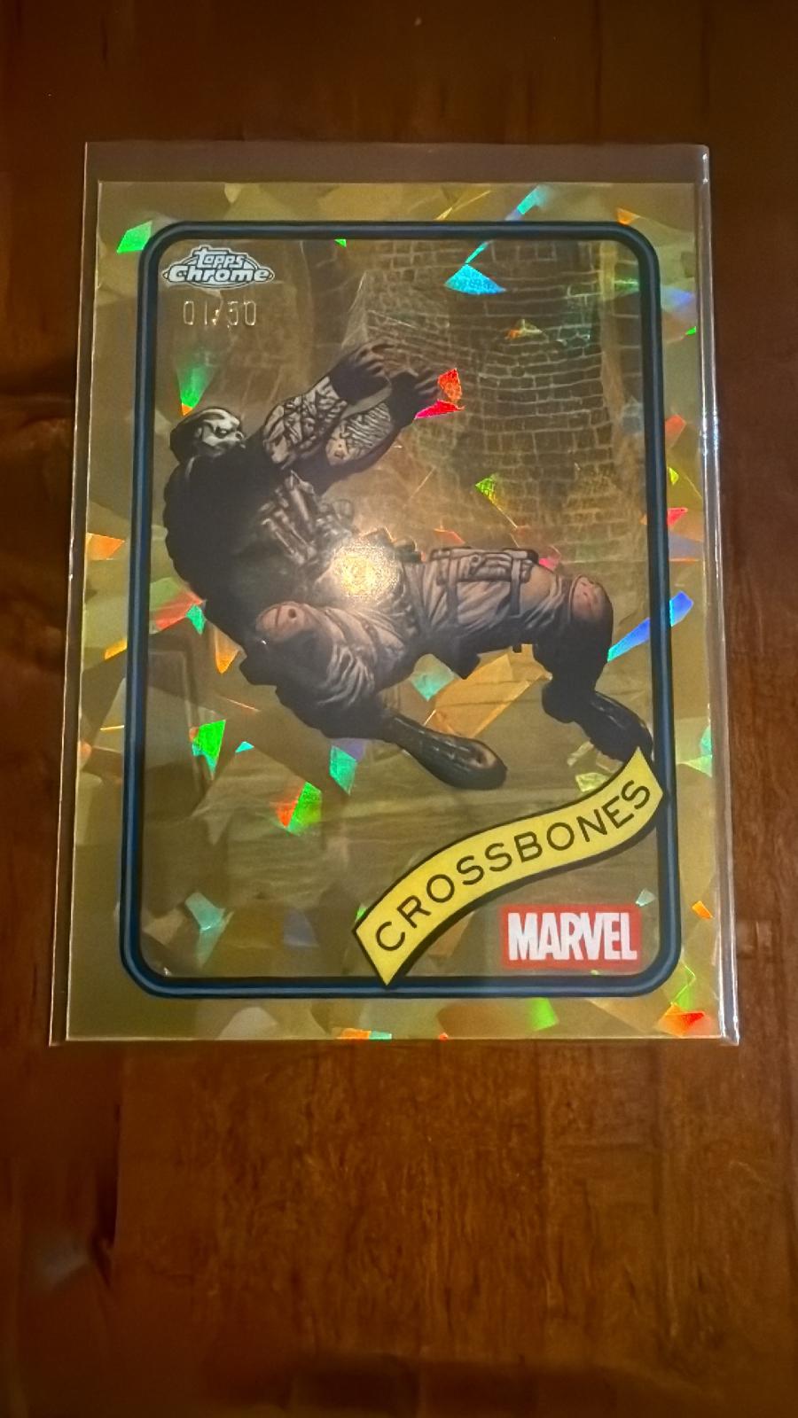 2025 Topps Chrome Crossbones [Gold Sapphire] #42 card