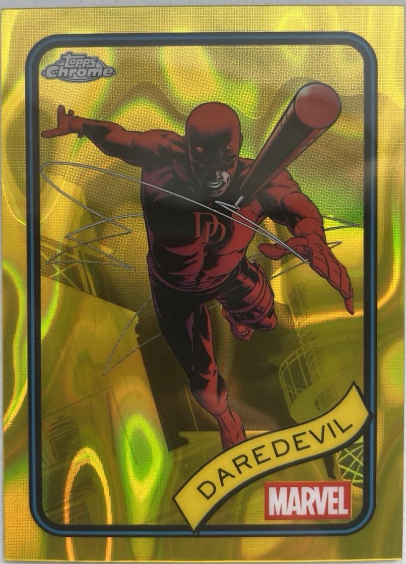 2025 Topps Chrome Daredevil [Yellow Lava] #97 card