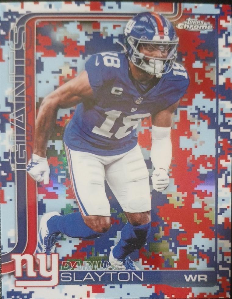 2025 Topps Chrome Darius Slayton [Team Camo Variation] #226 card