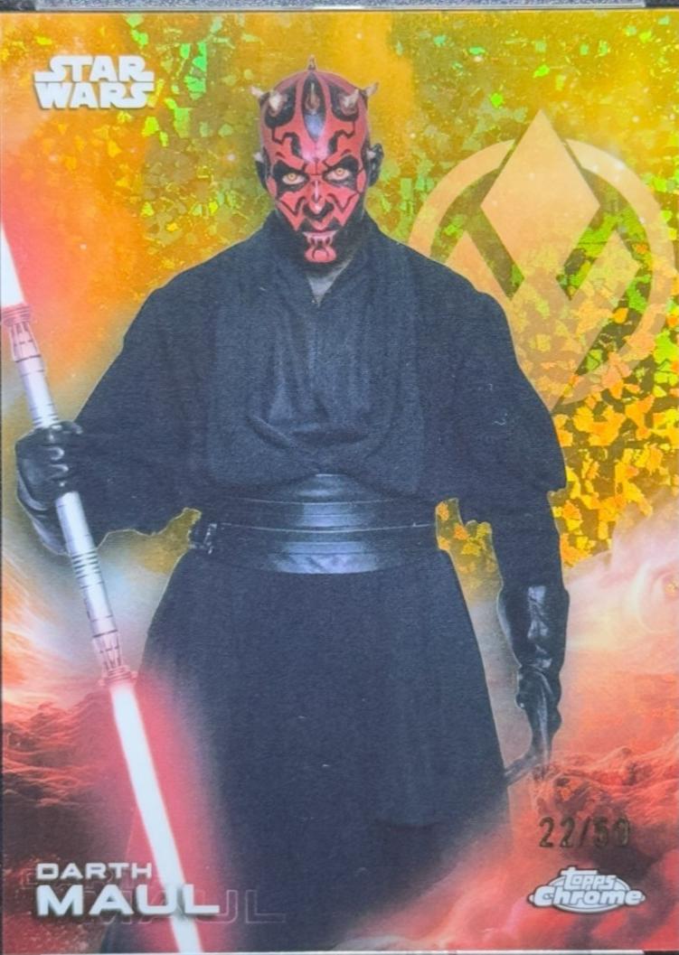 2025 Topps Chrome Darth Maul [Gold Mini-Diamonds] #28 card