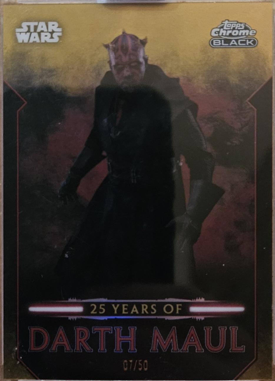 2025 Topps Chrome Darth Maul [Gold Sapphire] #28 card
