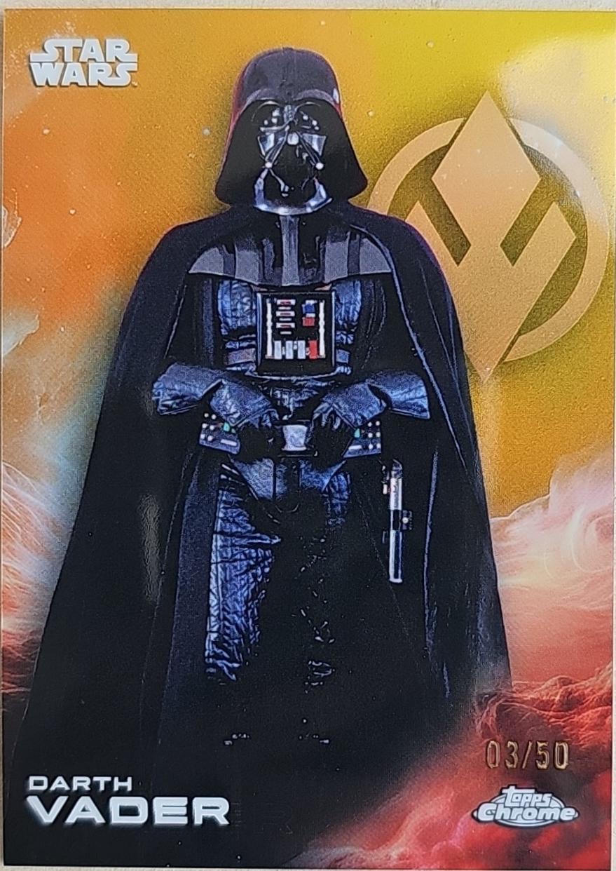2025 Topps Chrome Darth Vader [Gold Sapphire] #29 card