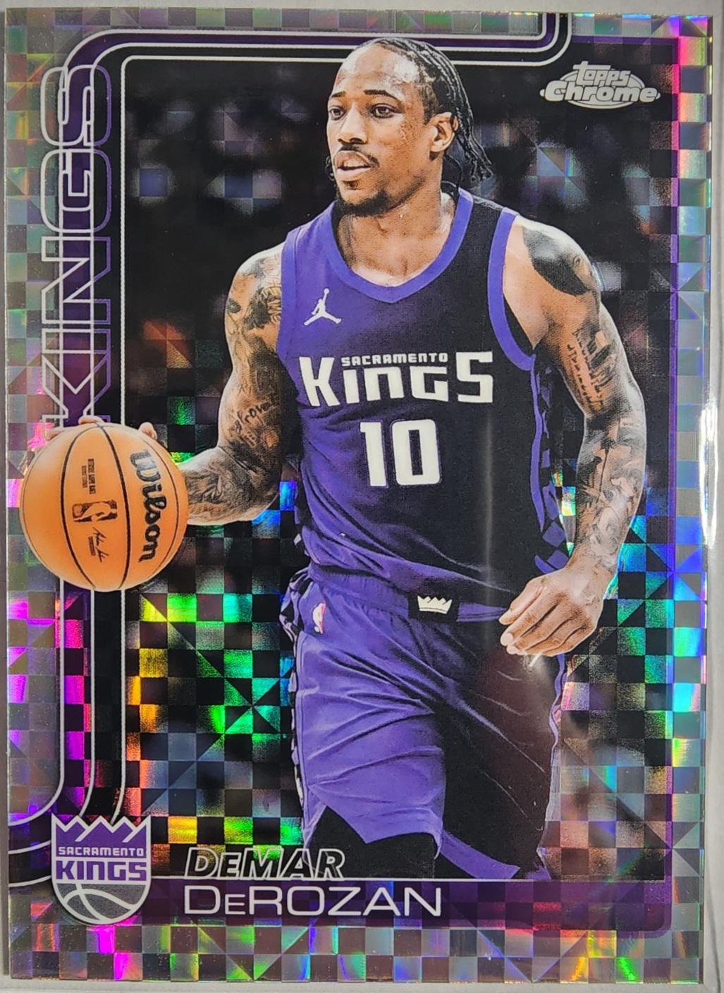 2025 Topps Chrome DeMar DeRozan [X-Fractor] #240 card