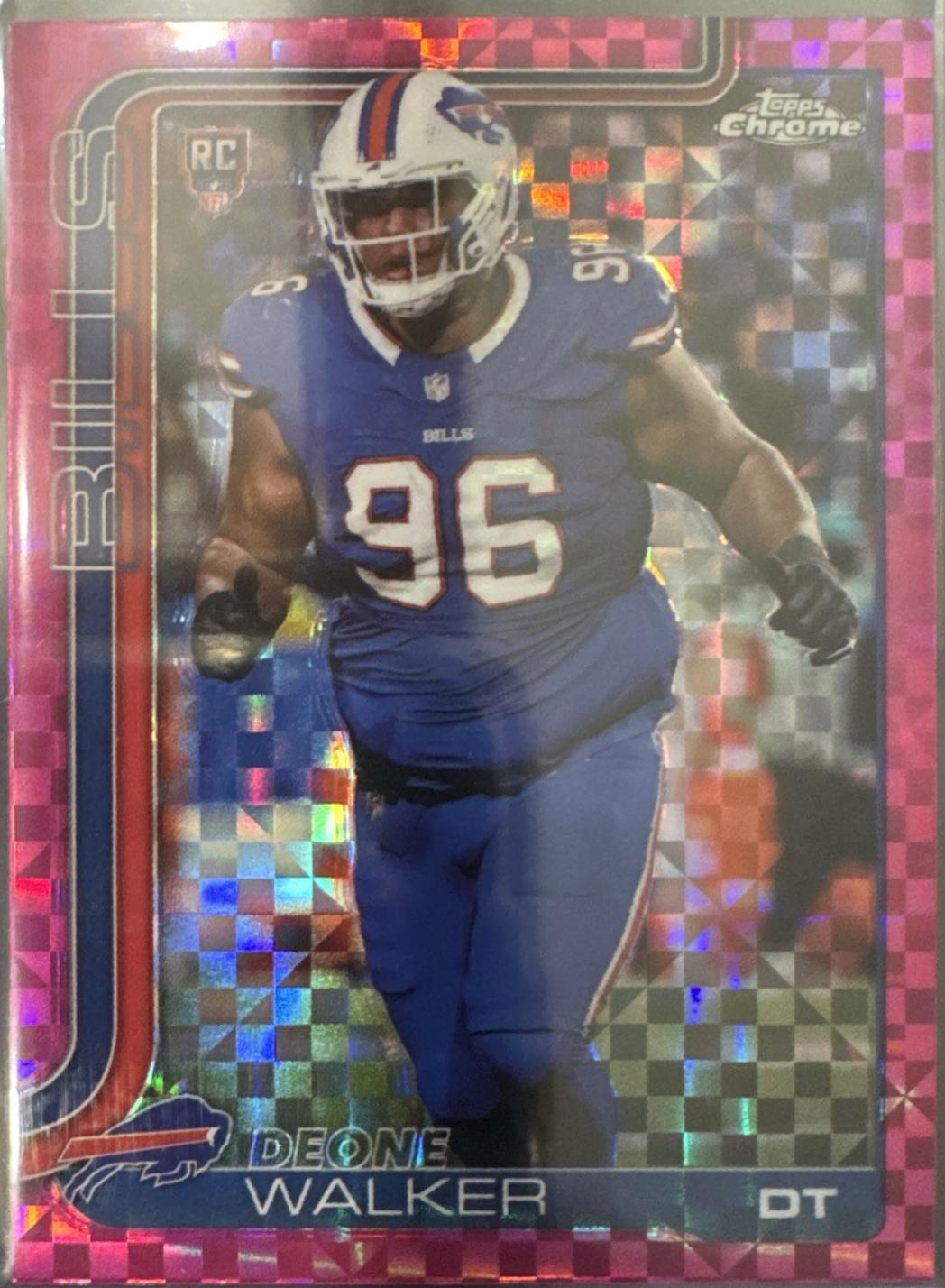2025 Topps Chrome Deone Walker [X-Fractor Pink] #360 card