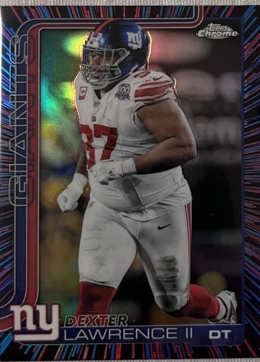 2025 Topps Chrome Dexter Lawrence II [Neon Pulse Refractor] #230 card