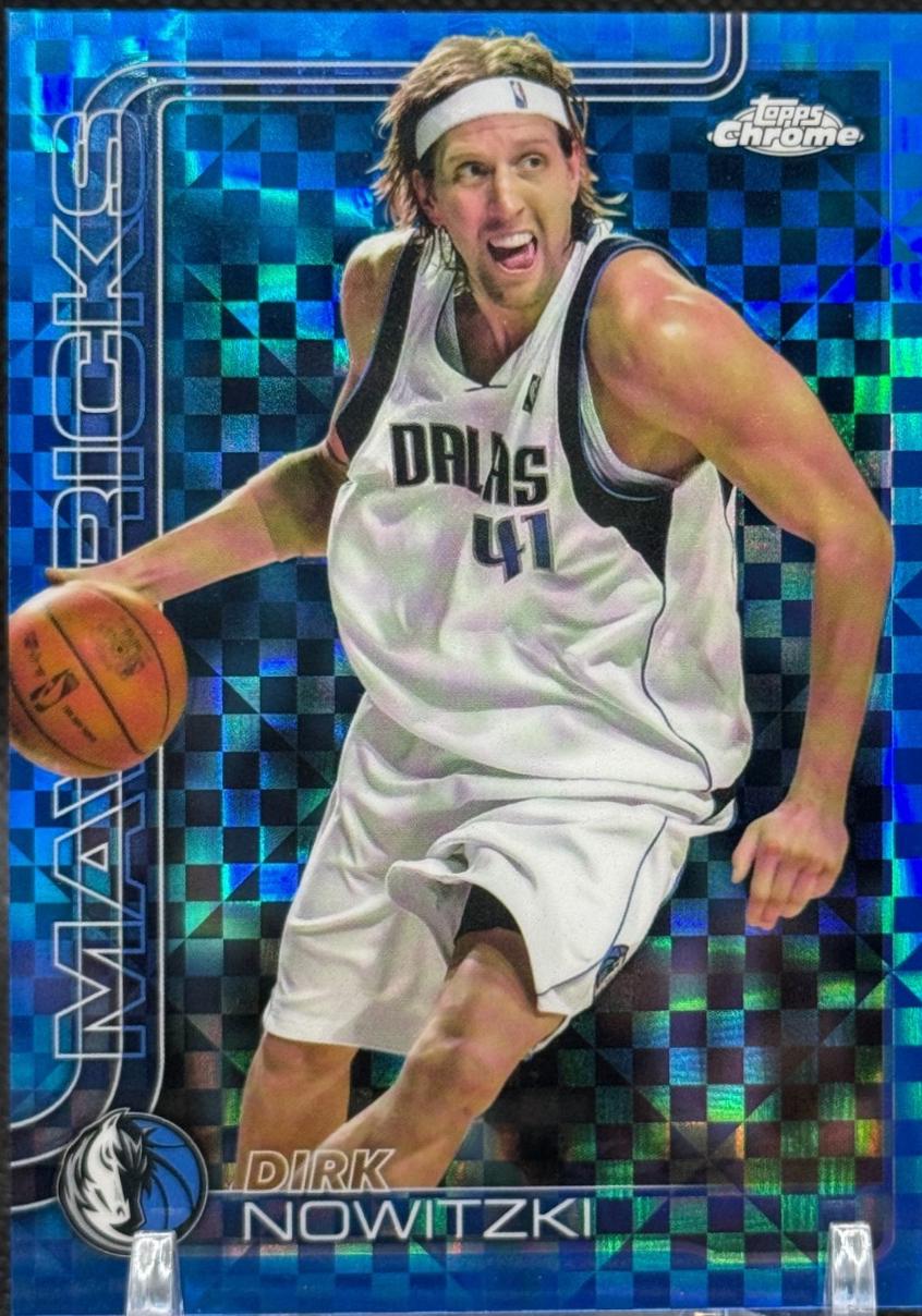 2025 Topps Chrome Dirk Nowitzki [Blue X-Fractor] #246 card