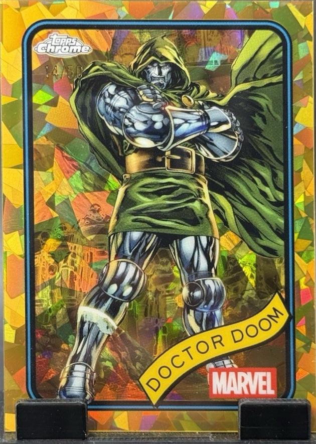 2025 Topps Chrome Doctor Doom [Gold Sapphire] #148 card