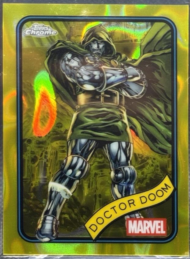2025 Topps Chrome Doctor Doom [Yellow Lava] #148 card