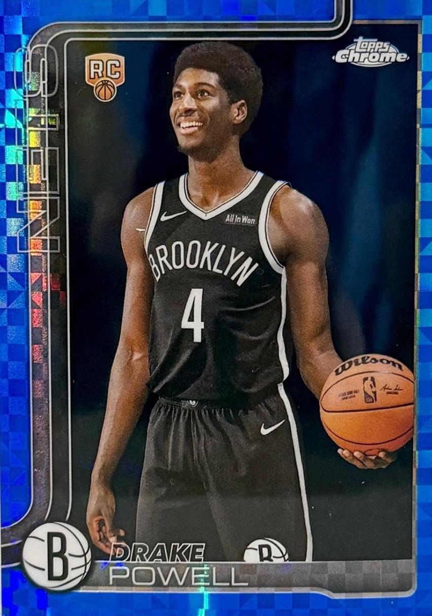 2025 Topps Chrome Drake Powell [Blue X-Fractor] #272 card