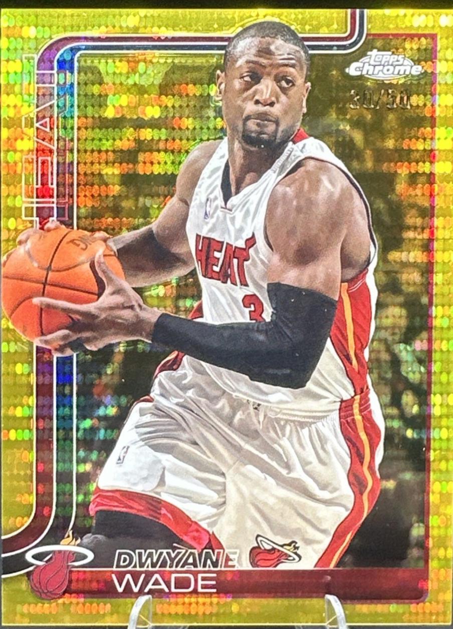 2025 Topps Chrome Dwyane Wade [Pulsar Gold Refractor] #241 card
