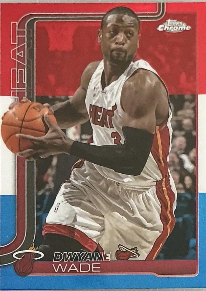 2025 Topps Chrome Dwyane Wade [Red White Blue Refractor] #241 card