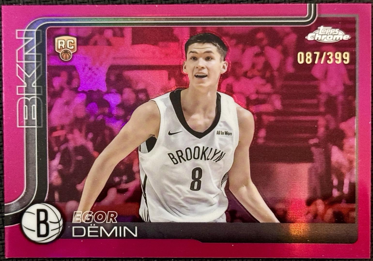 2025 Topps Chrome Egor Demin [Magenta Refractor] #258 card