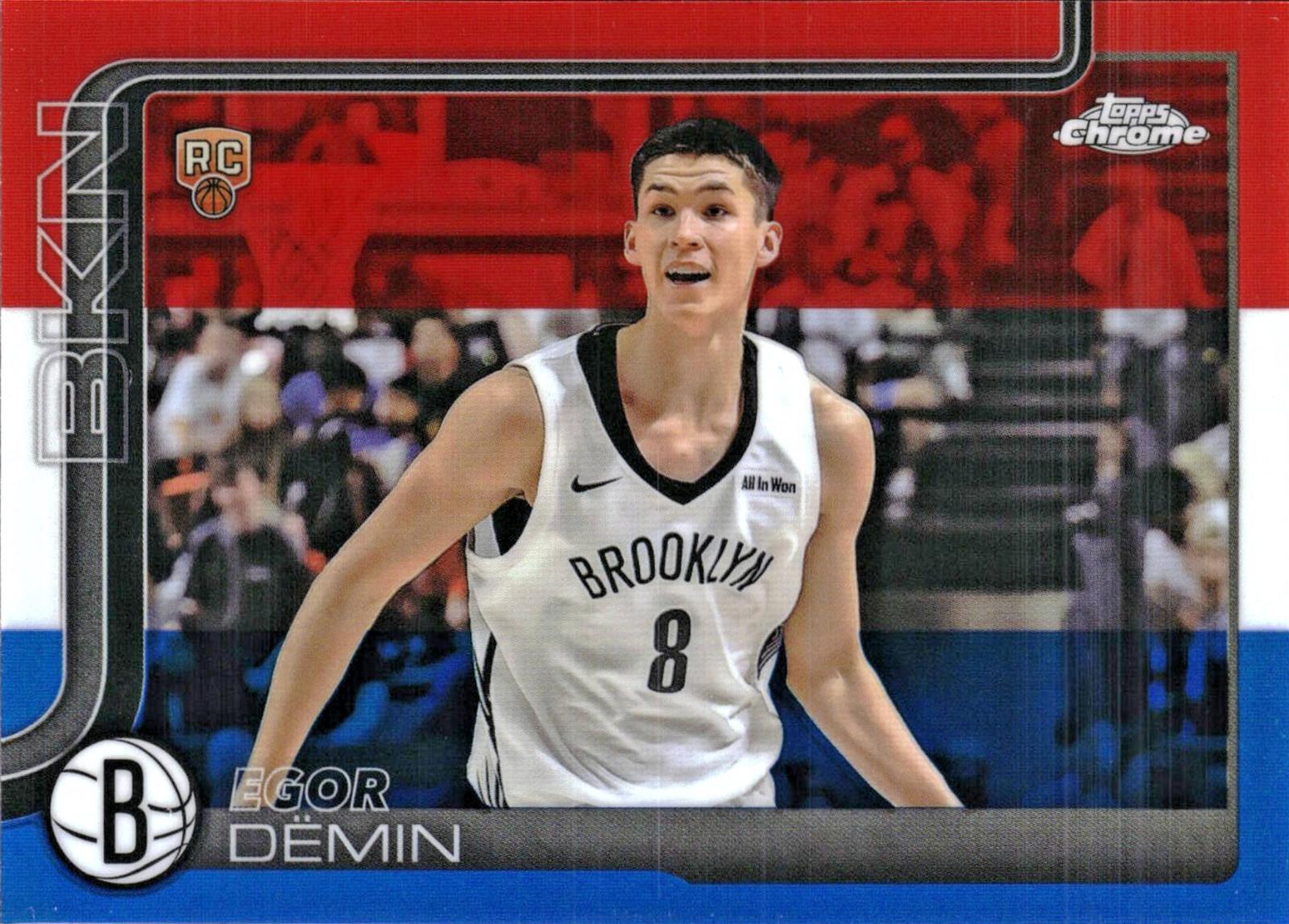 2025 Topps Chrome Egor Demin [Red White Blue Refractor] #258 card