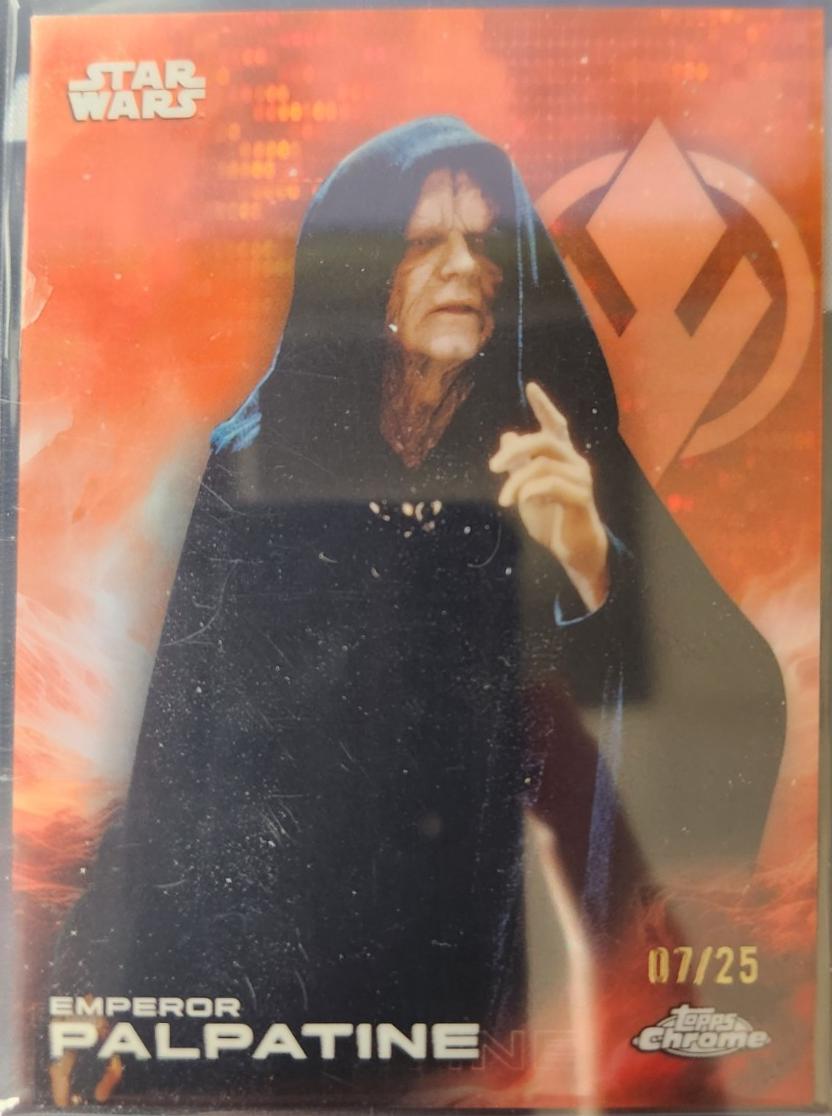 2025 Topps Chrome Emperor Palpatine [Orange Pulsar] #38 card