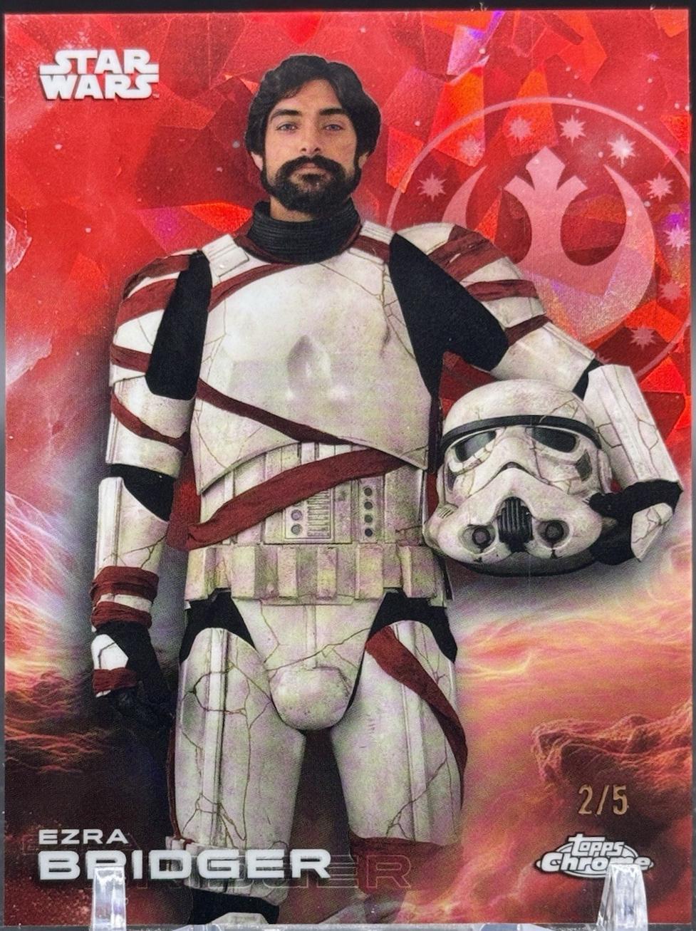 2025 Topps Chrome Ezra Bridger [Red Sapphire] #39 card