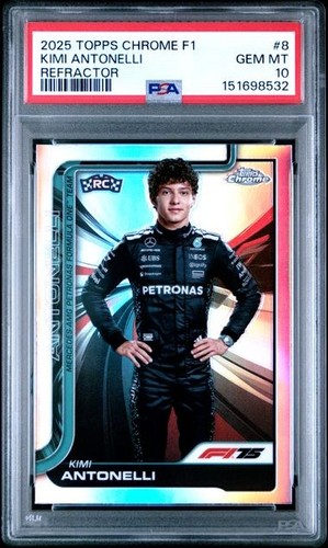 2025 Topps Chrome Formula 1 Kimi Antonelli [Refractor] #8 card