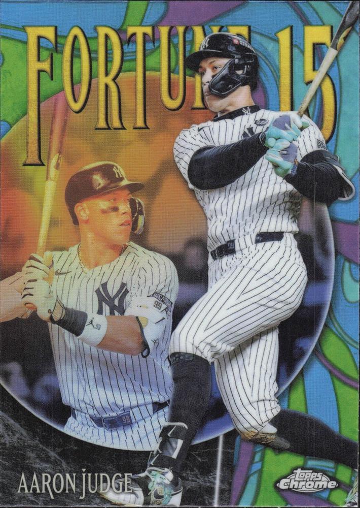 2025 Topps Chrome Fortune 15 Aaron Judge #F15-1 card