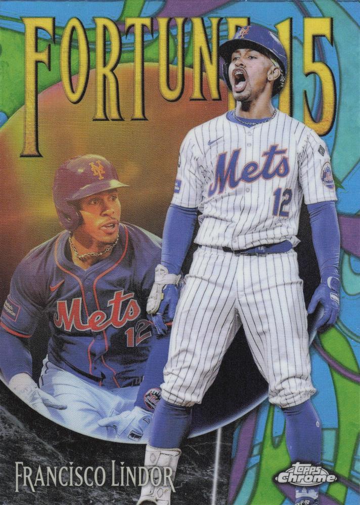 2025 Topps Chrome Fortune 15 Francisco Lindor #F15-7 card
