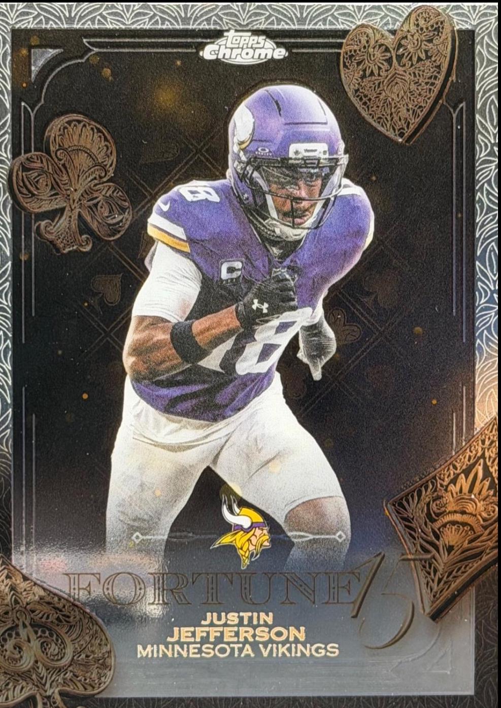 2025 Topps Chrome Fortune 15 Justin Jefferson #F15-4 card