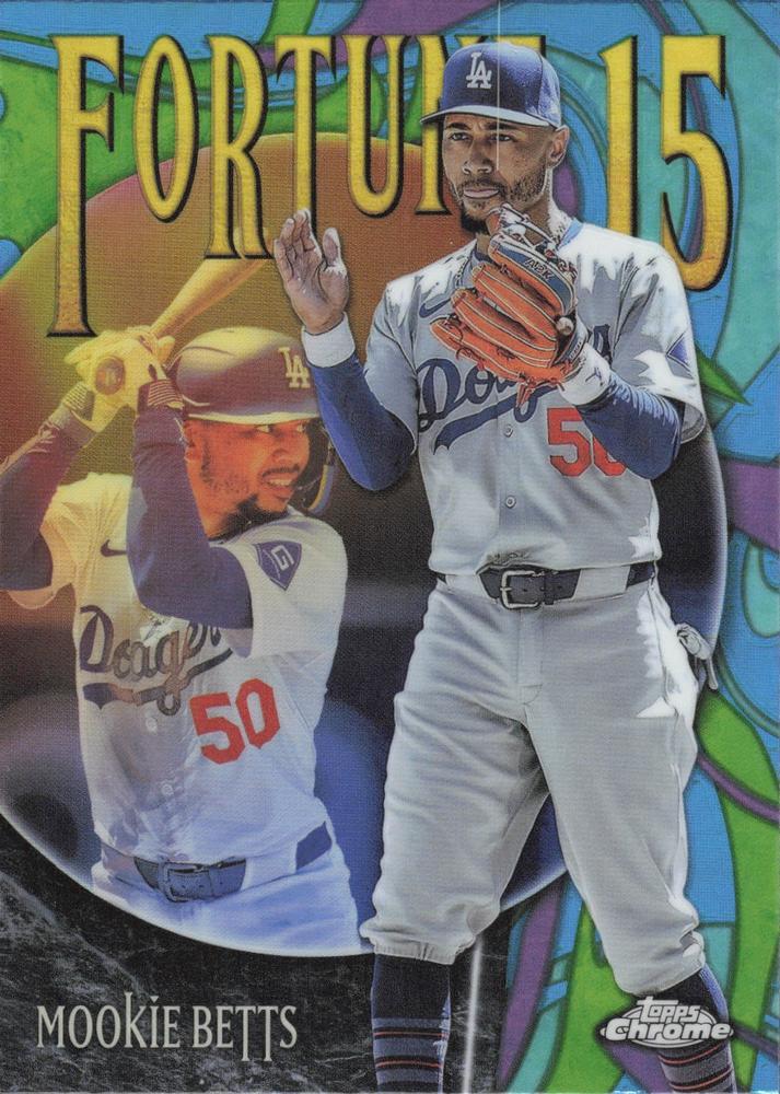 2025 Topps Chrome Fortune 15 Mookie Betts #F15-5 card