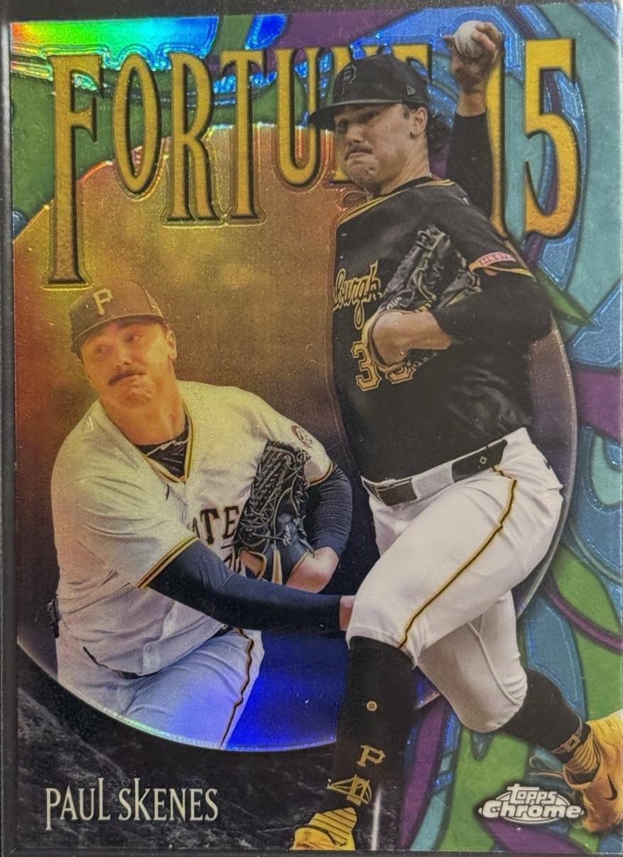 2025 Topps Chrome Fortune 15 Paul Skenes [Orange] #F15-8 card