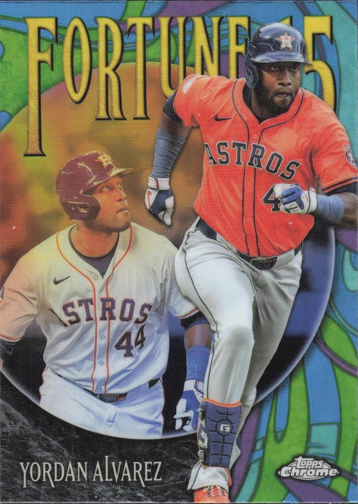 2025 Topps Chrome Fortune 15 Yordan Alvarez #F15-9 card