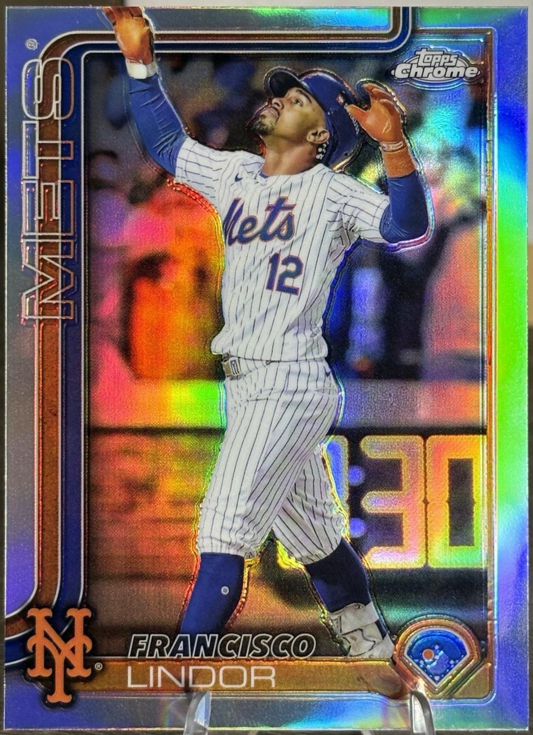 2025 Topps Chrome Francisco Lindor [Image Variation] #170 card