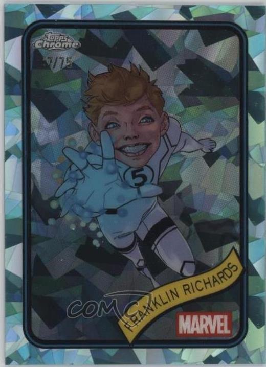 2025 Topps Chrome Franklin Richards [Aqua Sapphire] #56 card