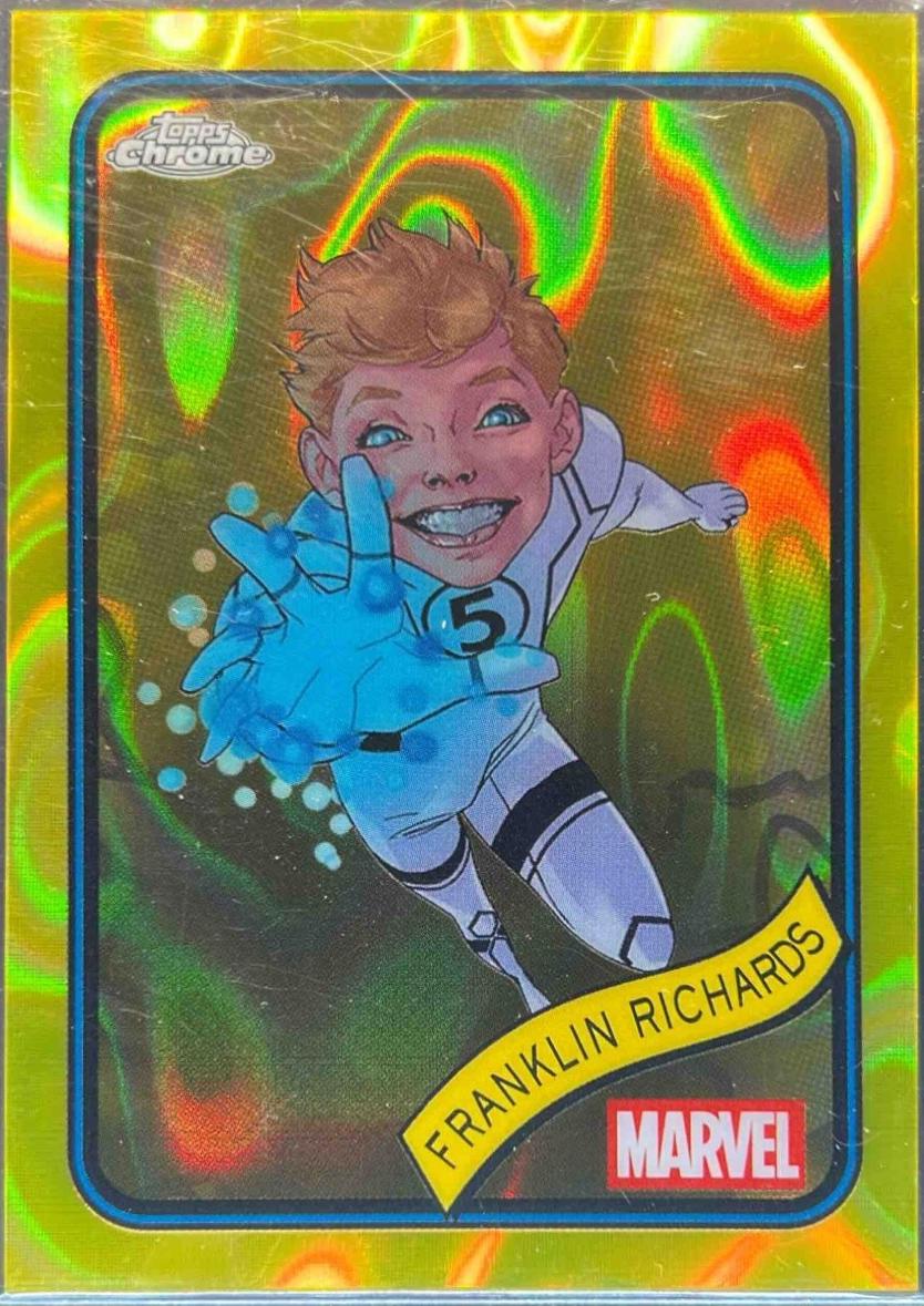2025 Topps Chrome Franklin Richards [Yellow Lava] #56 card