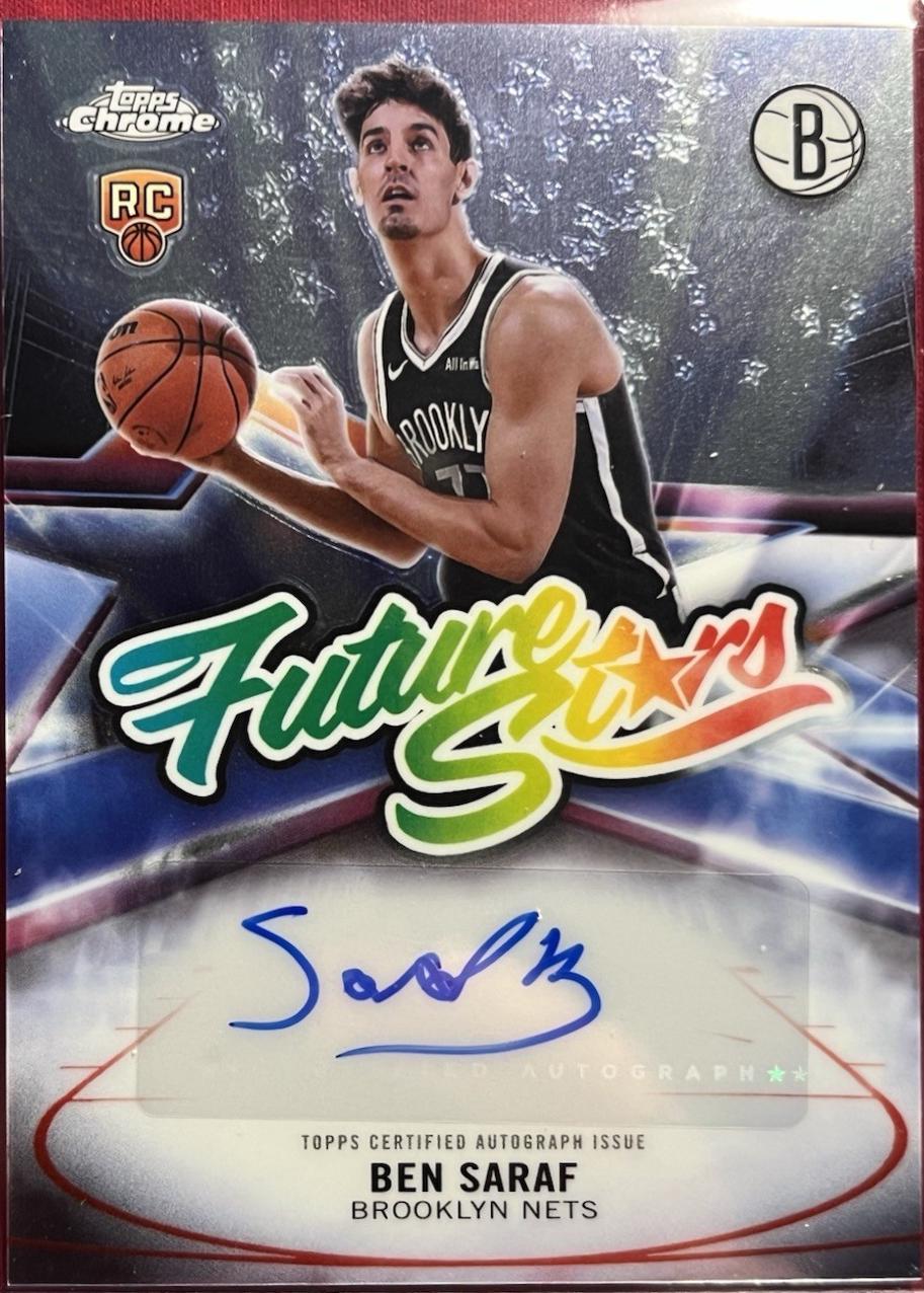 2025 Topps Chrome Future Stars Autograph Ben Saraf #FS-BS card