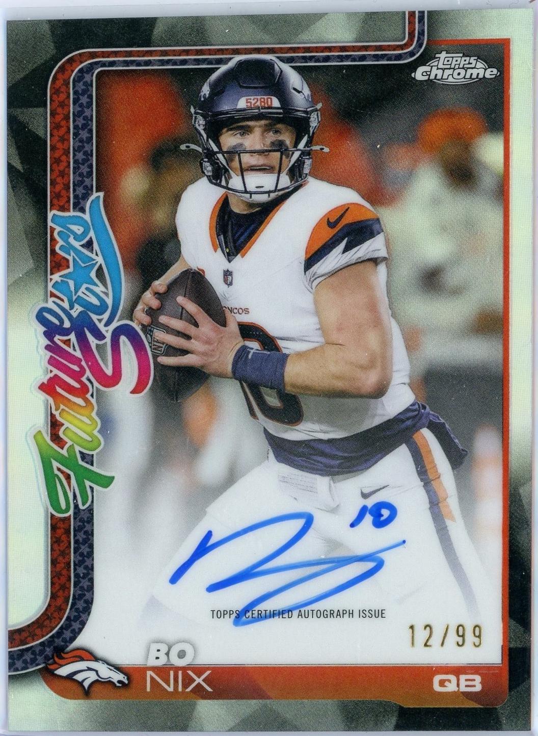2025 Topps Chrome Future Stars Autograph Bo Nix [Refractor] #FSA-BN card