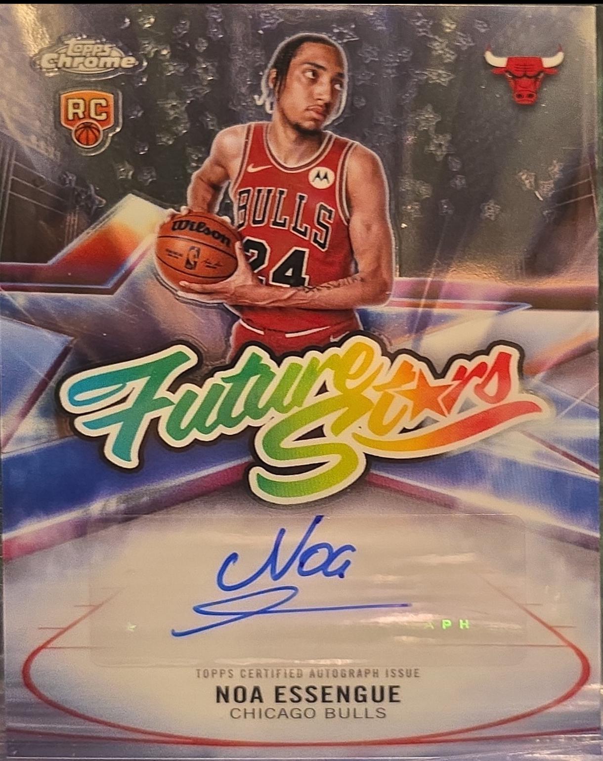 2025 Topps Chrome Future Stars Autograph Noa Essengue #FS-NE card