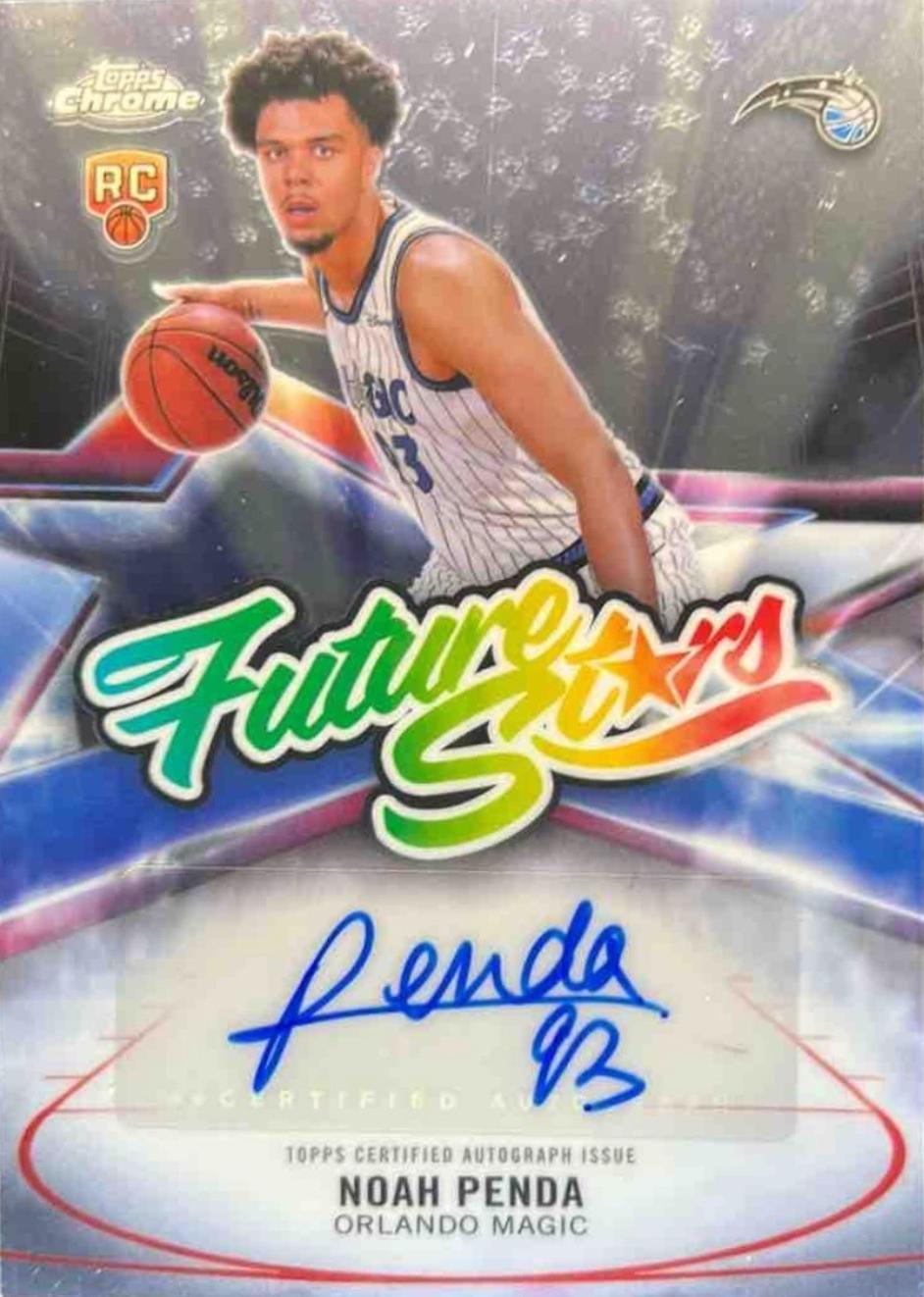 2025 Topps Chrome Future Stars Autograph Noah Penda #FS-NP card