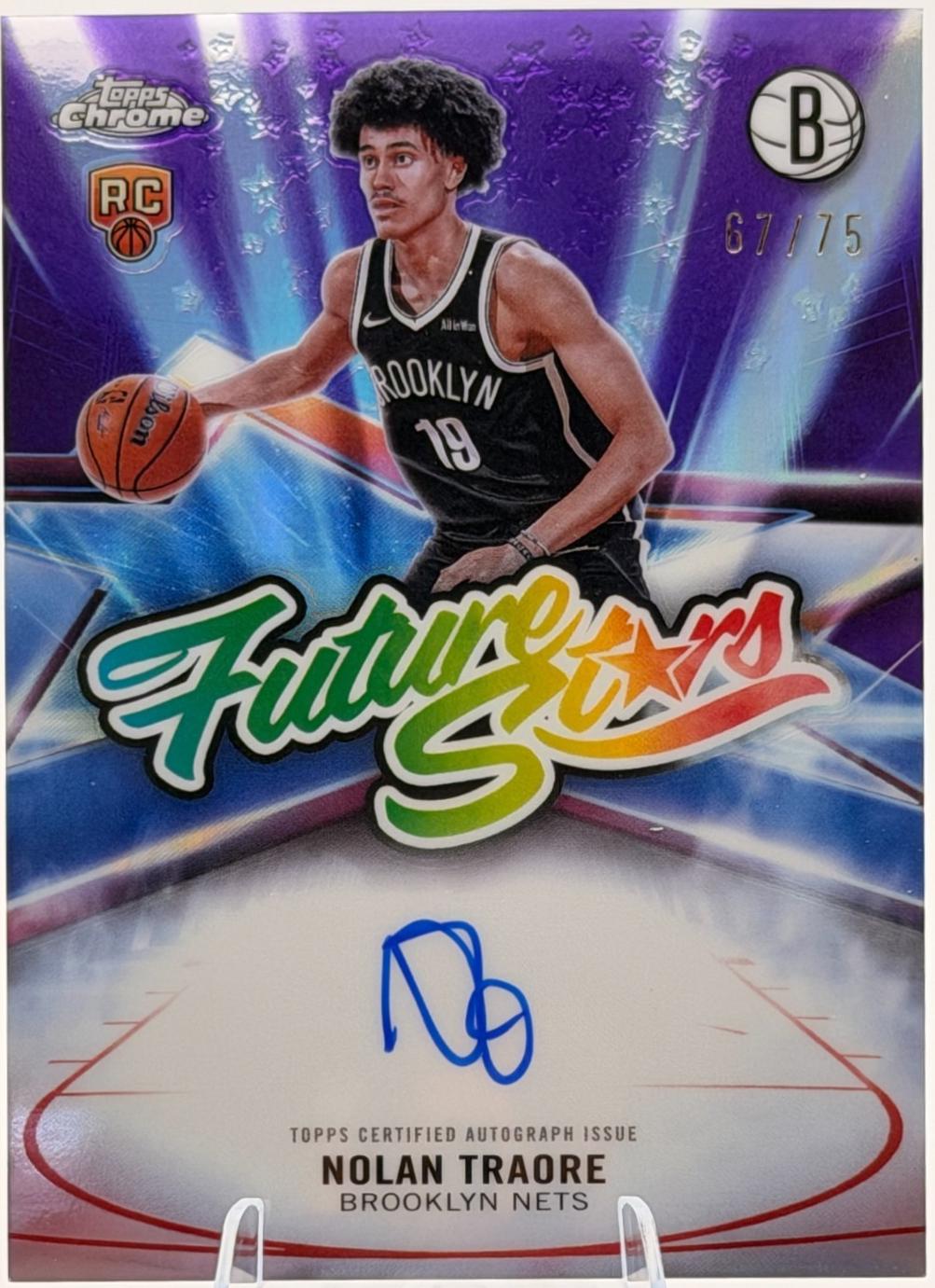 2025 Topps Chrome Future Stars Autograph Nolan Traore [Refractor] #FS-NT card