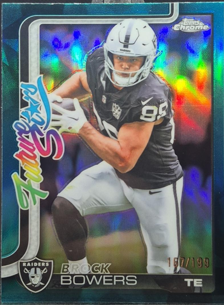 2025 Topps Chrome Future Stars Brock Bowers [Aqua Refractor] #FS-21 card