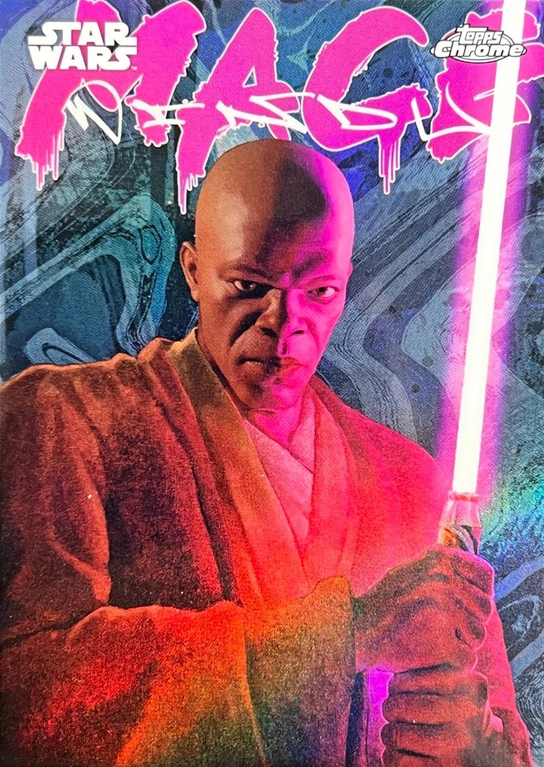 2025 Topps Chrome Galactic Graffiti Mace Windu #GG-13 card