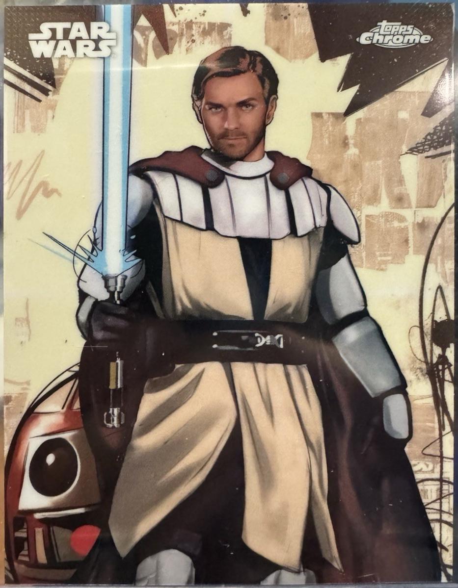 2025 Topps Chrome Galactic Graffiti Obi-Wan Kenobi #GG-15 card