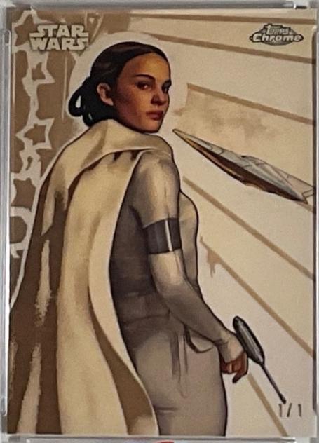 2025 Topps Chrome Galactic Graffiti Padme Amidala [Superfractor] #GG-16 card