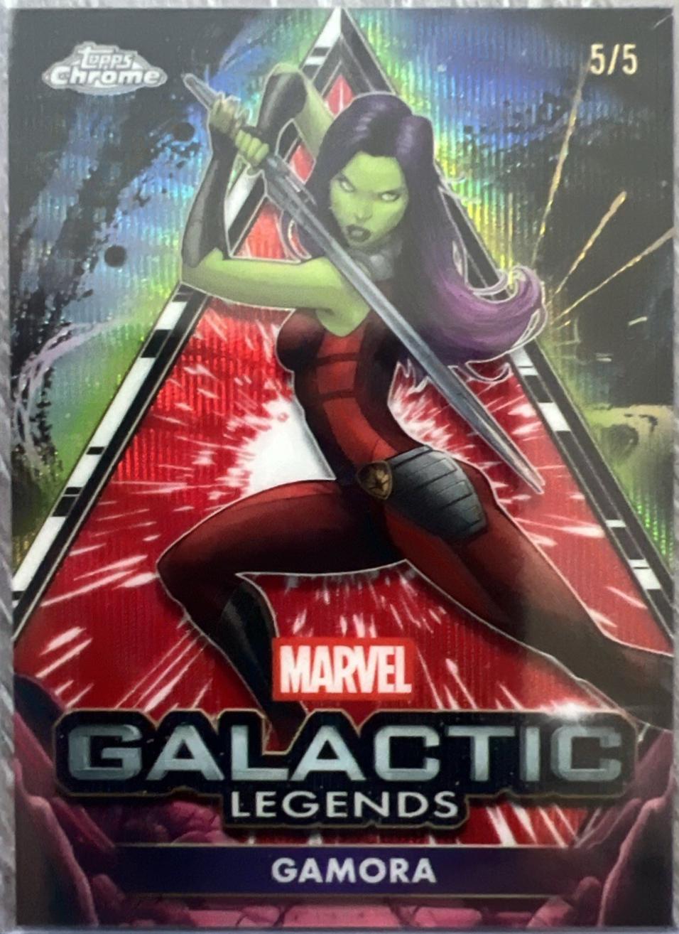 2025 Topps Chrome Galactic Legends Gamora #GL-8 card