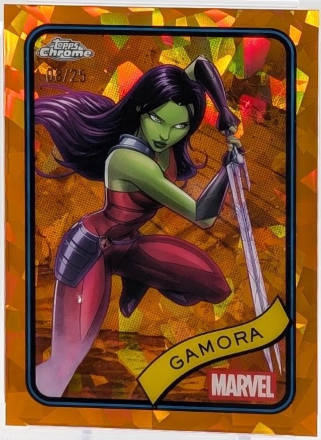 2025 Topps Chrome Gamora [Orange Sapphire] #140 card
