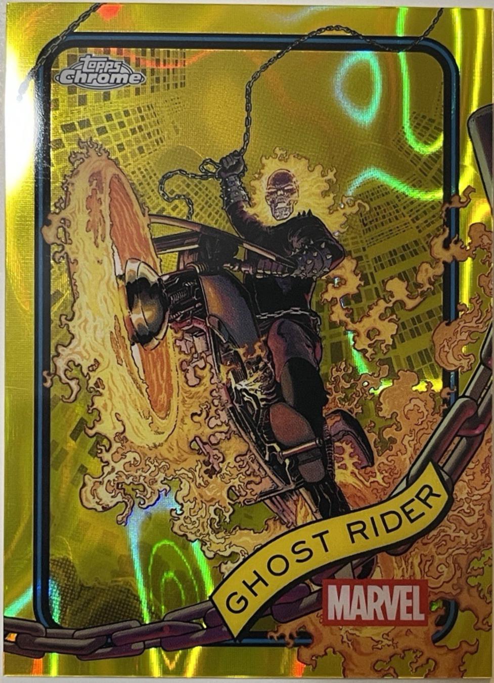 2025 Topps Chrome Ghost Rider [Yellow Lava] #183 card