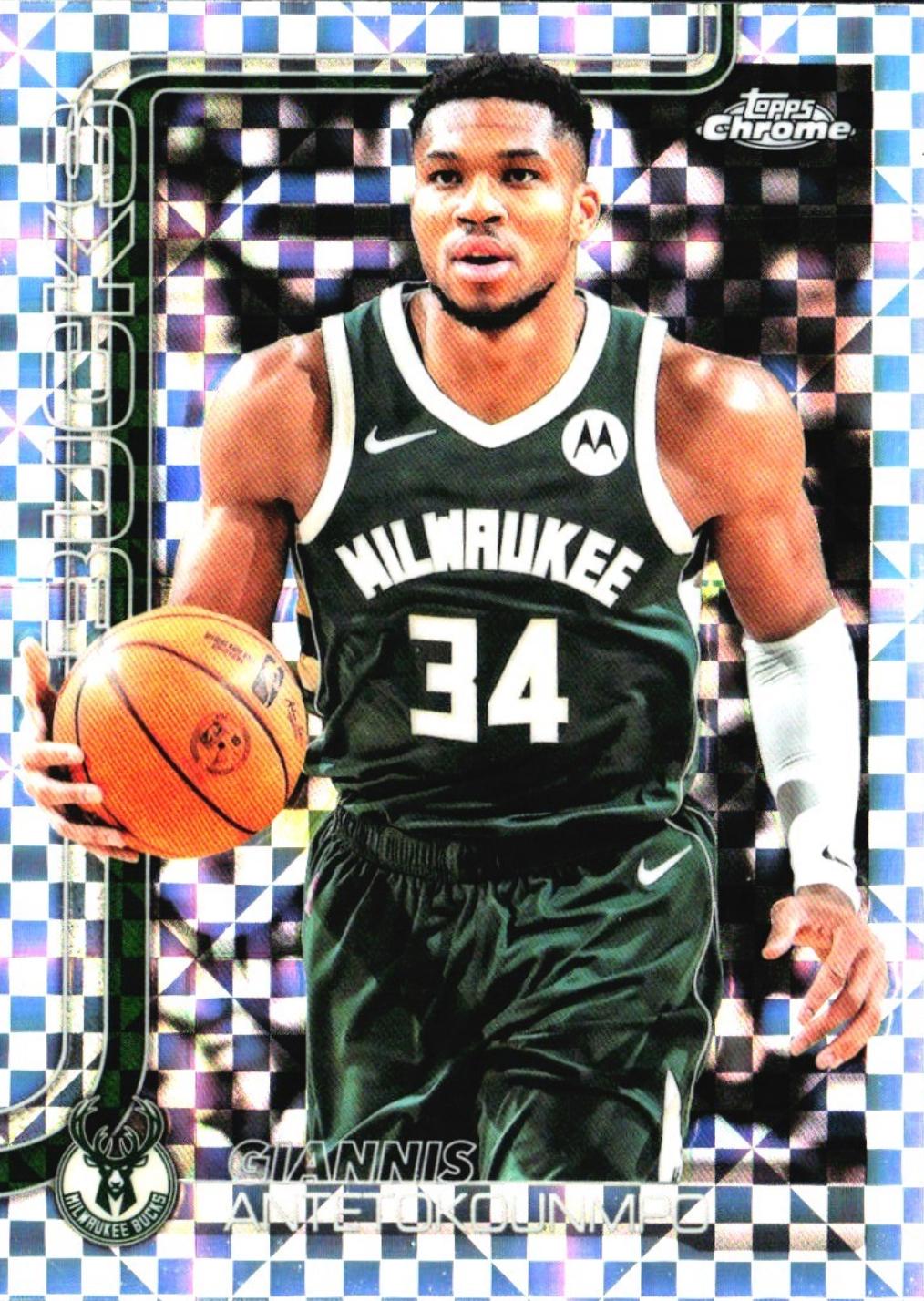 2025 Topps Chrome Giannis Antetokounmpo [X-Fractor] #137 card