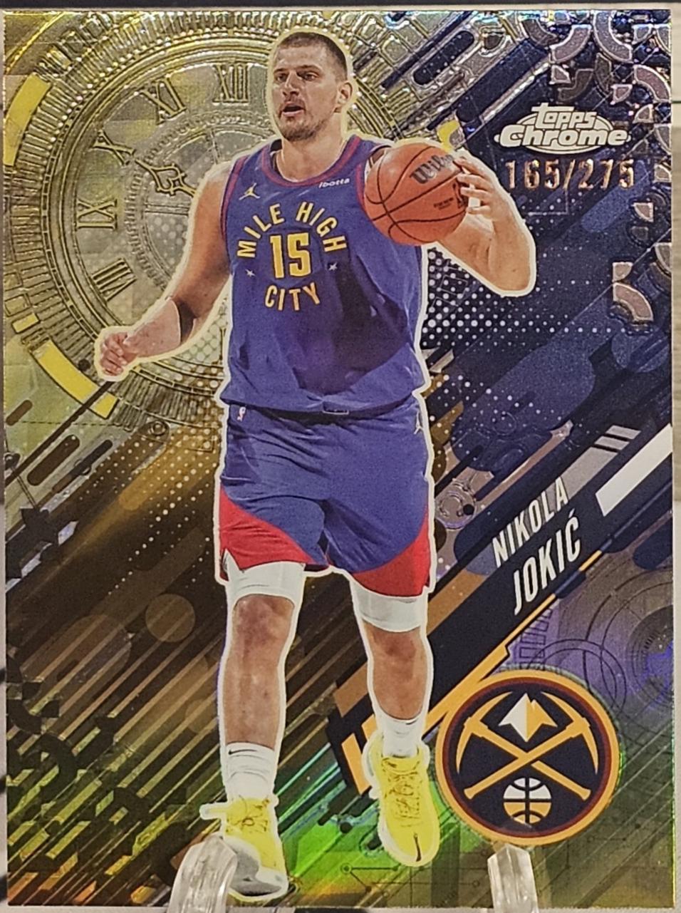 2025 Topps Chrome Go Time Nikola Jokic [Yellow Refractor] #GT-9 card