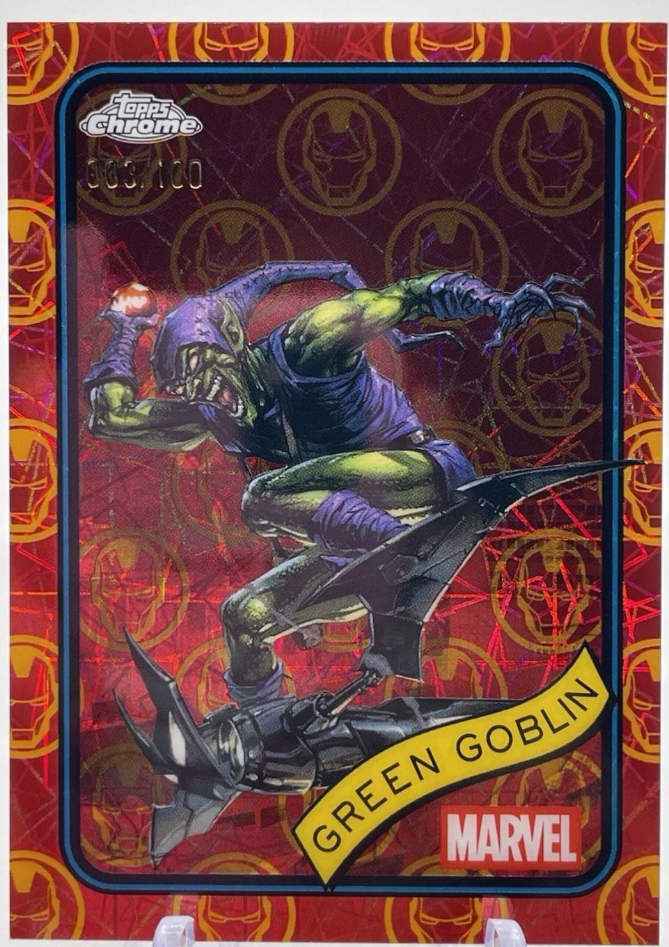 2025 Topps Chrome Green Goblin [Green Lazer] #161 card