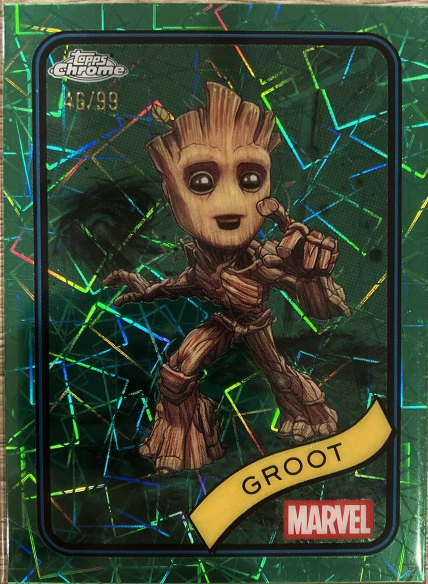 2025 Topps Chrome Groot [Green Lazer] #35 card