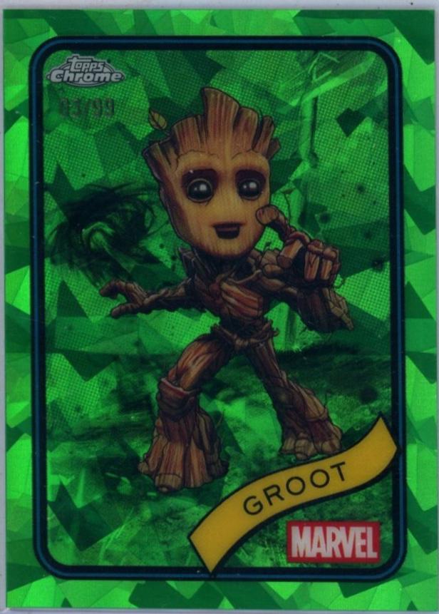 2025 Topps Chrome Groot [Green Sapphire] #35 card