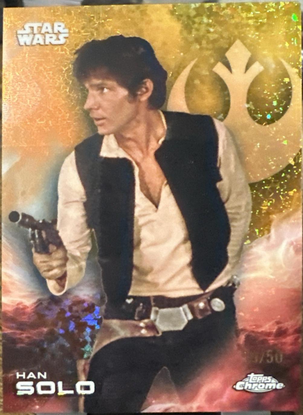 2025 Topps Chrome Han Solo [Gold Mini-Diamonds] #58 card