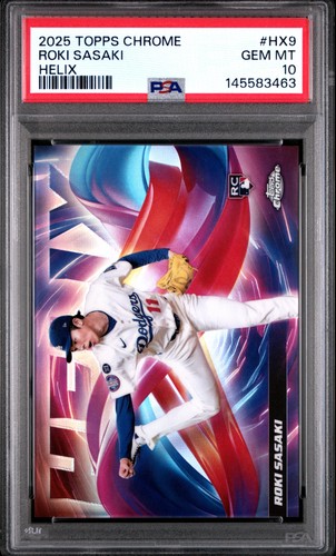 2025 Topps Chrome Helix Roki Sasaki #HX-9 card
