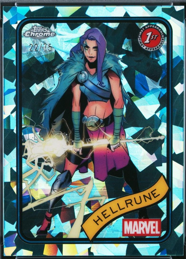 2025 Topps Chrome Hellrune [Aqua Sapphire] #199 card