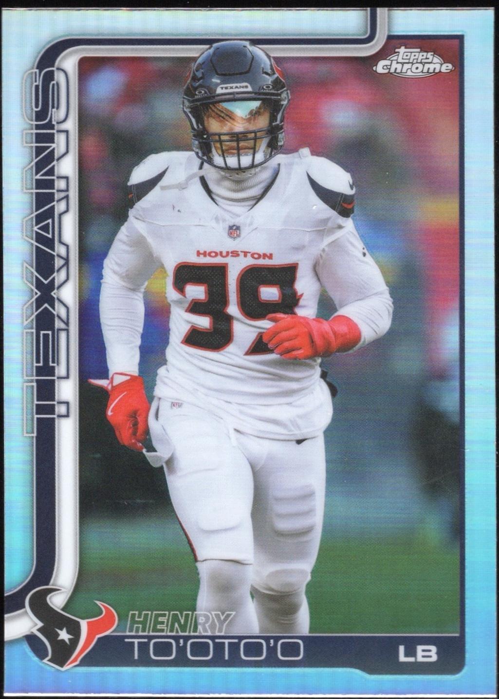 2025 Topps Chrome Henry To'oTo'o [Refractor] #122 card